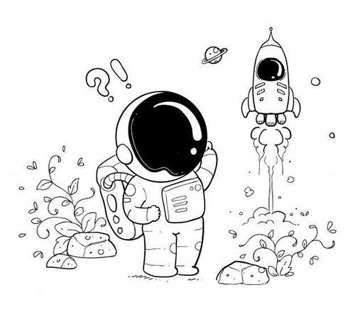 宇航员简笔画图片大全,宇航员简笔画中的奇幻宇宙之旅