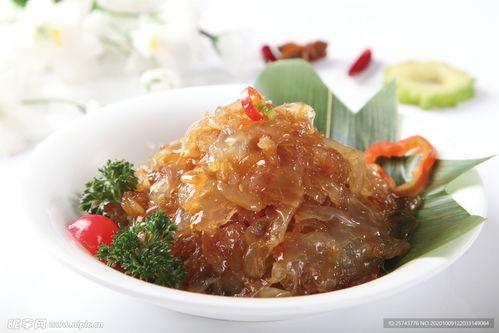 海蜇头图片,海洋珍馐的视觉盛宴